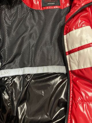 Parka Invierno Roja y Blanca