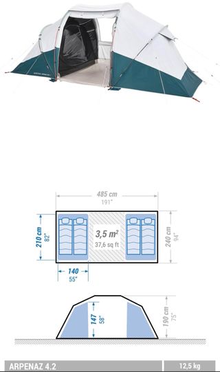 Tienda campaña Arpenaz 4.2 F&B