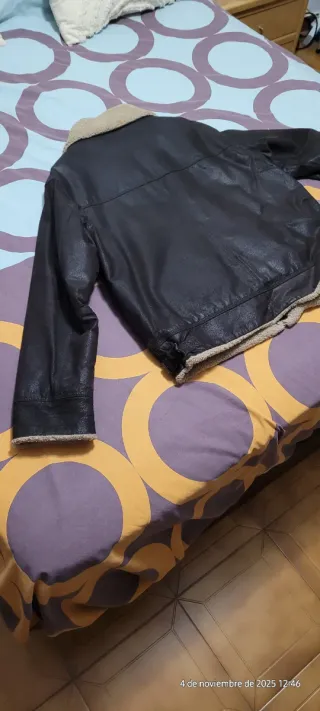 Chaqueta Aviador Zara Negra/Marrón