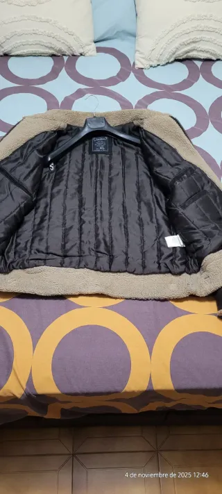 Chaqueta Aviador Zara Negra/Marrón