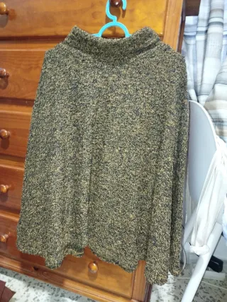 Poncho unitalla tonos dorados verdosos