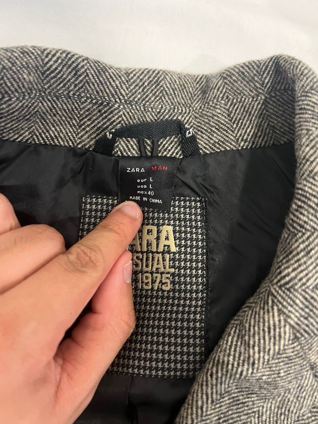 Abrigo Zara Casual Gris