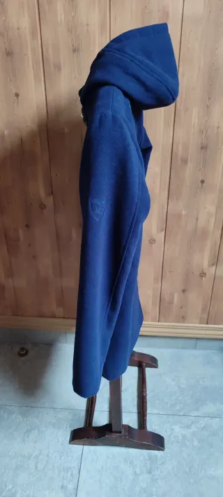 Trenca abrigo capucha azul marino