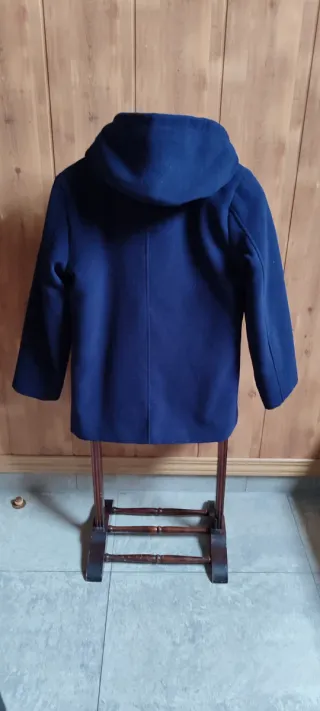 Trenca abrigo capucha azul marino