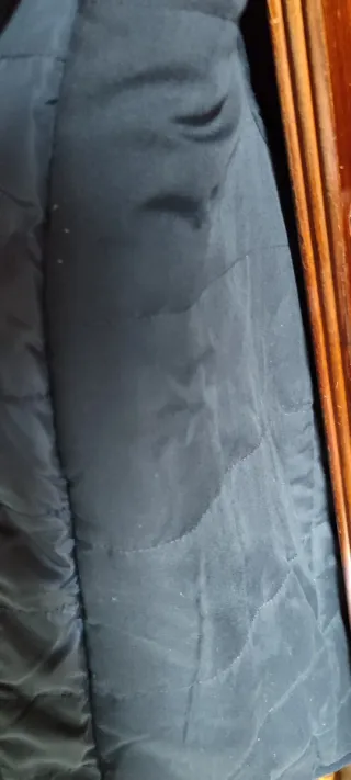 Trenca abrigo capucha azul marino