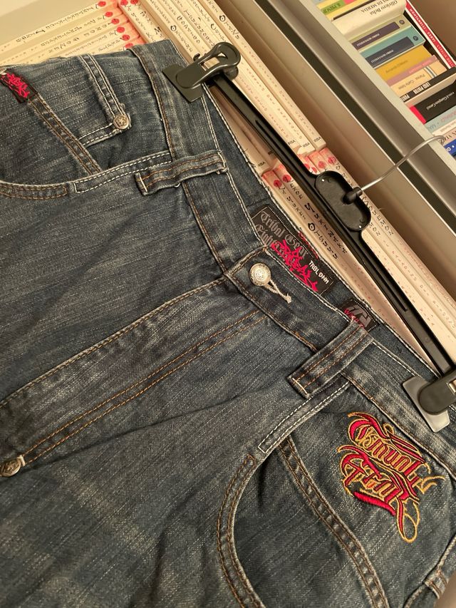 Tribal Jeans Baggy Y2K Denim 38W 34L japan vintage