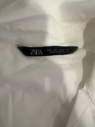 Camisa Zara Estampada Blanca y Negra