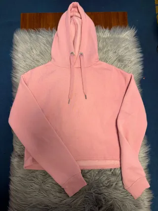 Sudadera corta rosa