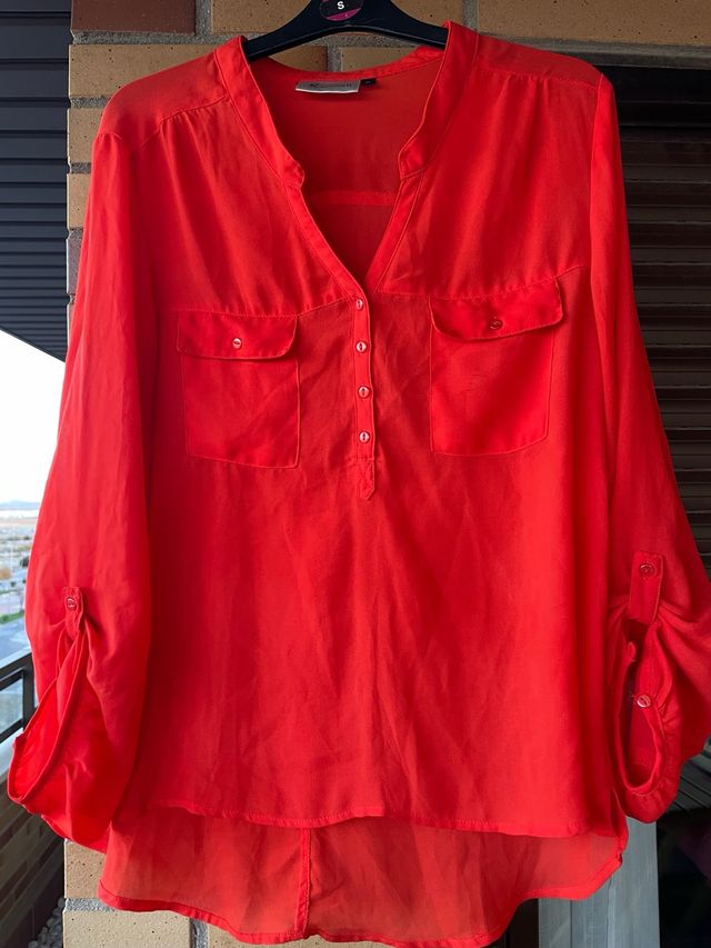 Camisa mujer naranja/rojo talla S