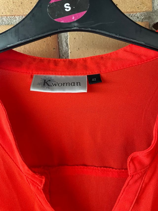 Camisa mujer naranja/rojo talla S