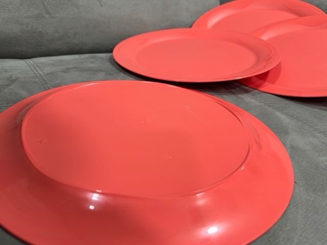 Set 4 Piatti Tupperware colore corallo