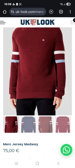 Jersey MERC Gris Rayas Talla XS