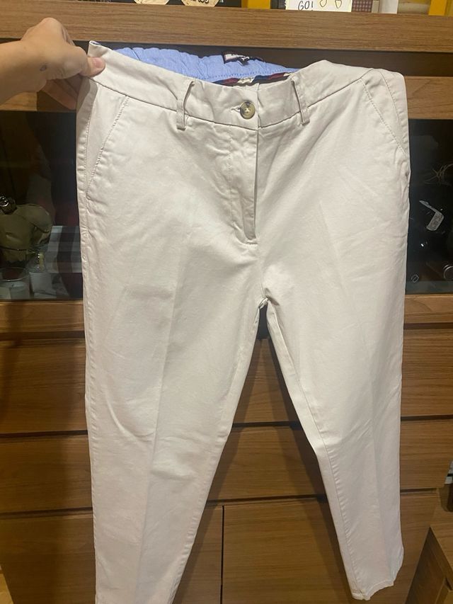 Pantalón chino El Ganso mujer blanco