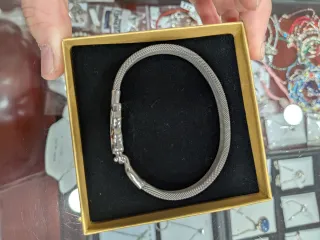 Pulsera FC Barcelona Plata y Acero