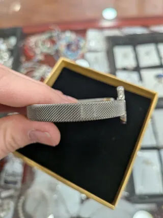 Pulsera FC Barcelona Plata y Acero