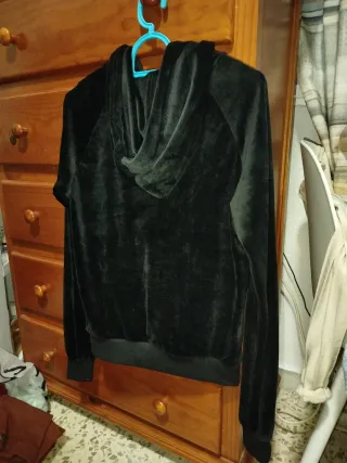 Sudadera Fila Terciopelo Negra Talla XS