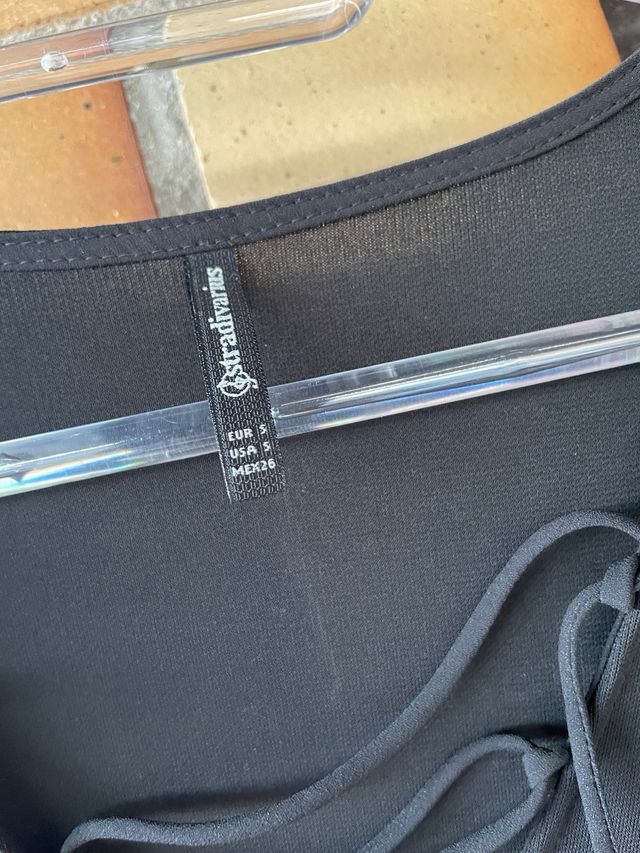 Vestido negro mujer con cordones