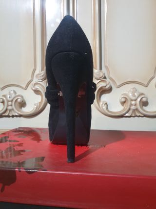 Zapatos tacón aguja plataforma negros