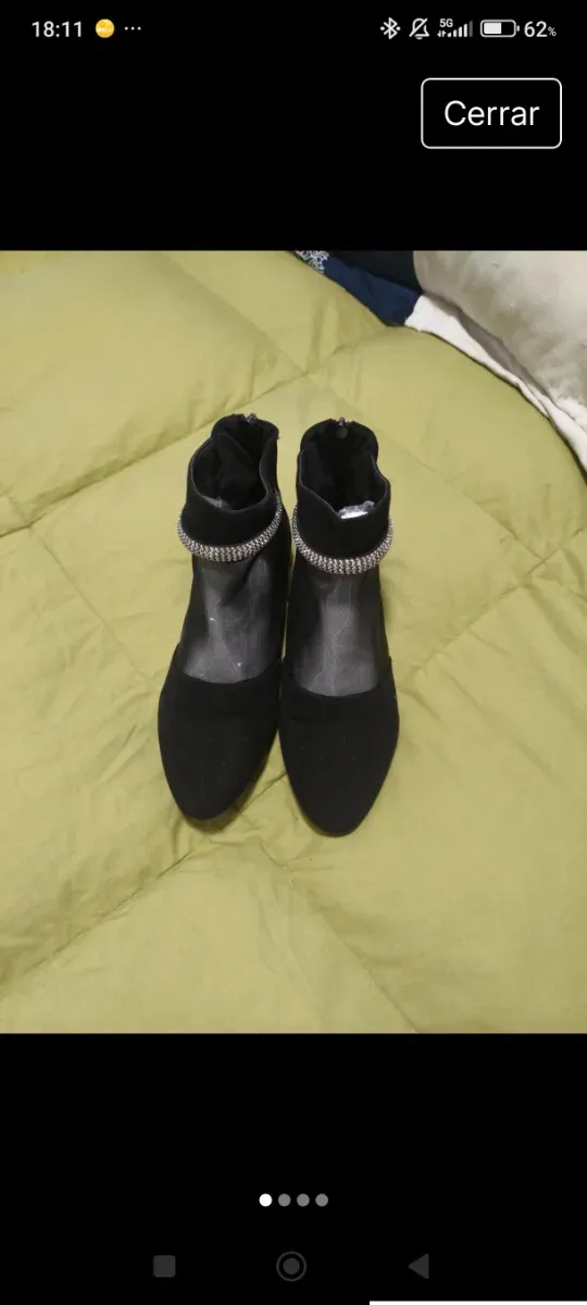 Botines fiesta con pedrería.1 día de uso