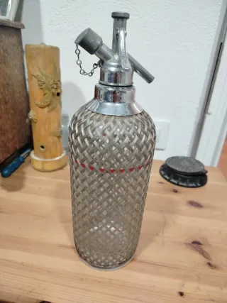 Sifón Inglés Cristal y Metal