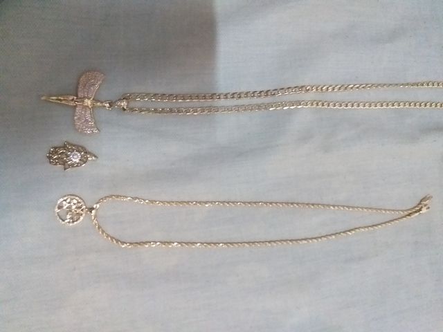 Cadenas de acero chapadas en oro