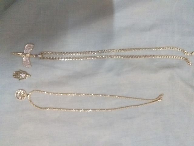 Cadenas de acero chapadas en oro