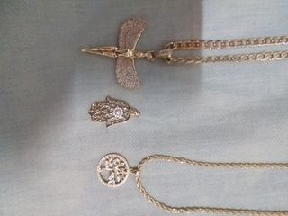 Cadenas de acero chapadas en oro