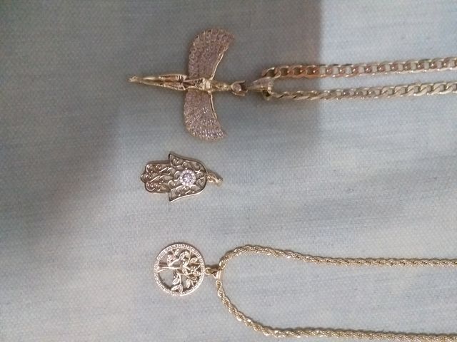 Cadenas de acero chapadas en oro