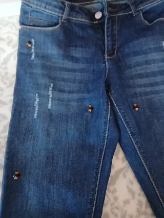 Pantalones vaqueros mujer azul talla s 162 cm