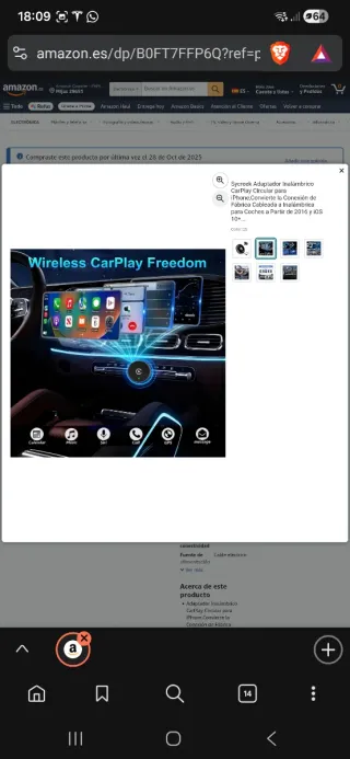 Adaptador CarPlay Inalámbrico NUEVO
