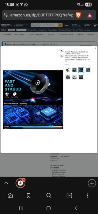 Adaptador CarPlay Inalámbrico NUEVO