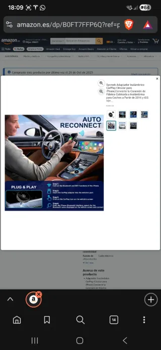 Adaptador CarPlay Inalámbrico NUEVO