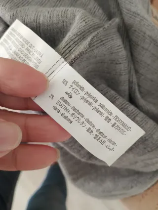 Vestido Zara Gris Manga Larga Talla S