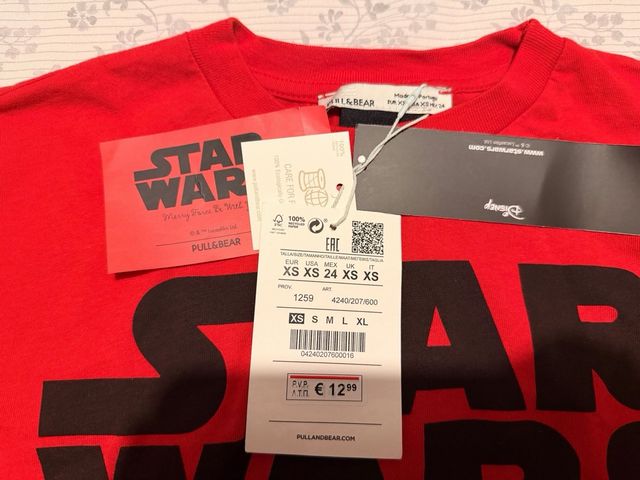 Camiseta Star Wars Navidad Pull&Bear Talla XS
