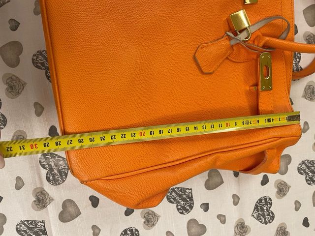 Borsa in pelle arancione