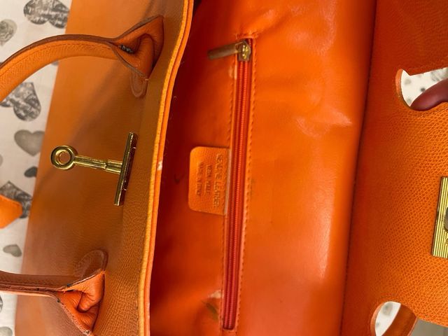 Borsa in pelle arancione