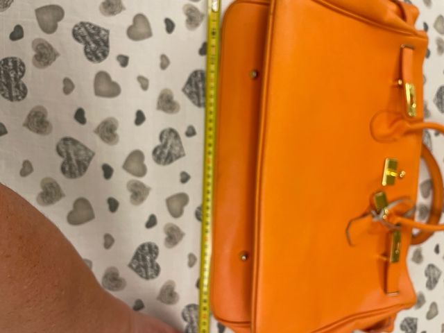 Borsa in pelle arancione