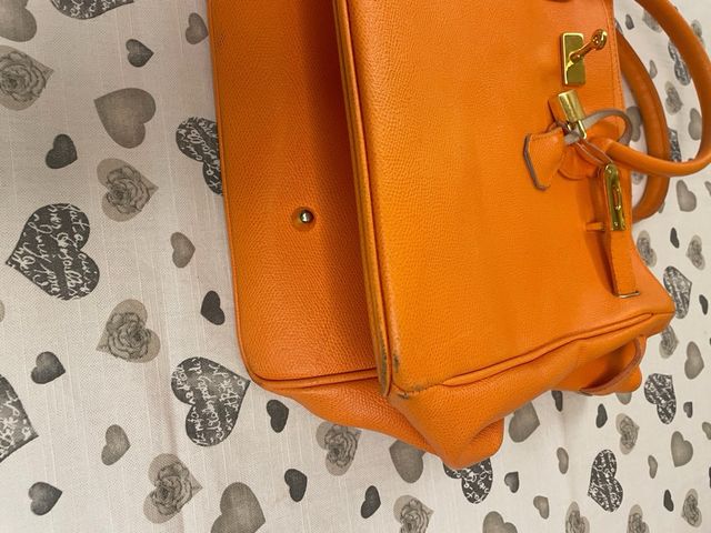 Borsa in pelle arancione