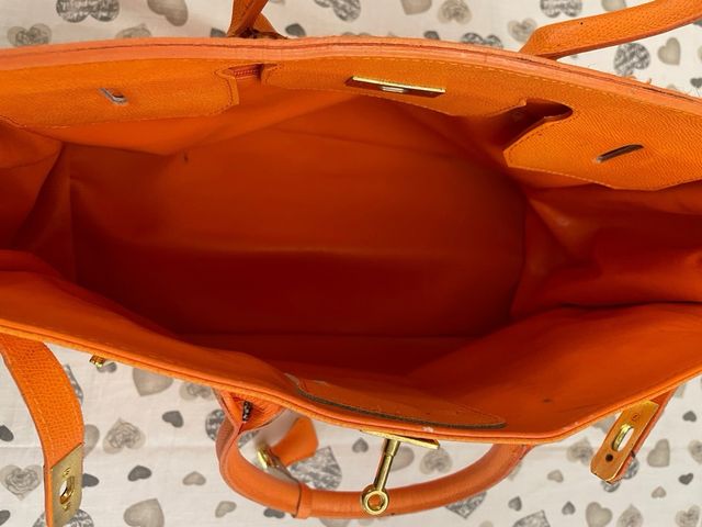 Borsa in pelle arancione