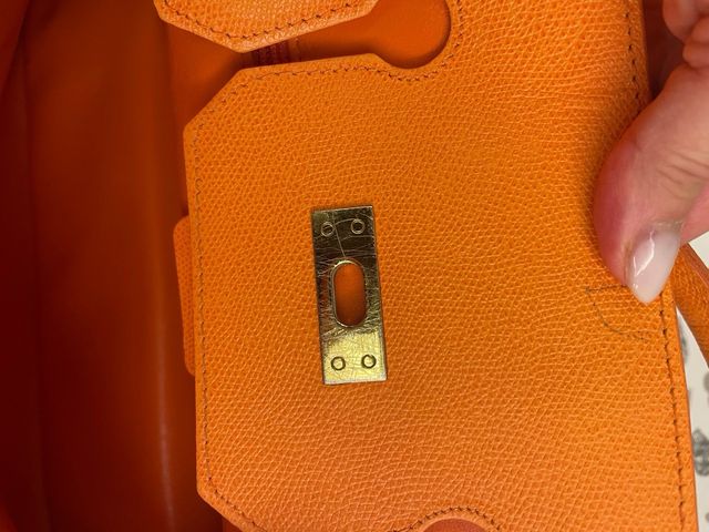 Borsa in pelle arancione