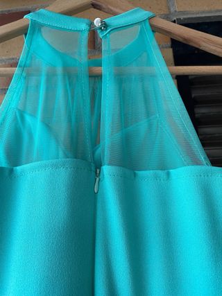 Vestido de fiesta verde agua