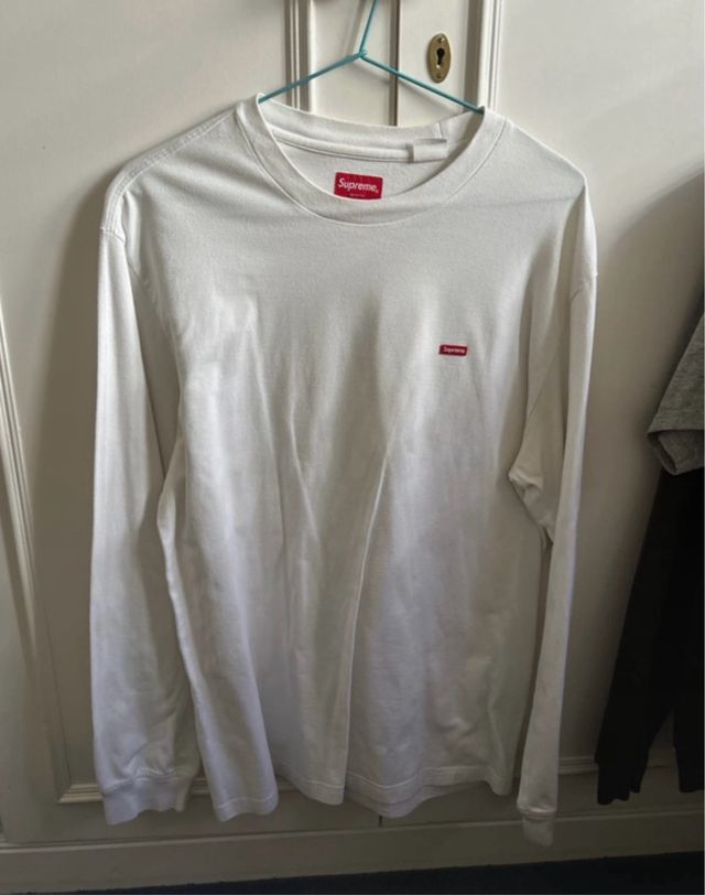 Camiseta Supreme manga larga blanca talla M