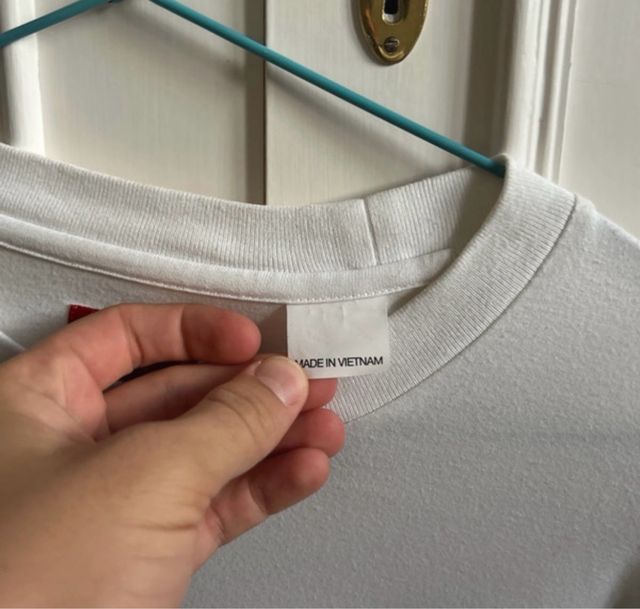 Camiseta Supreme manga larga blanca talla M