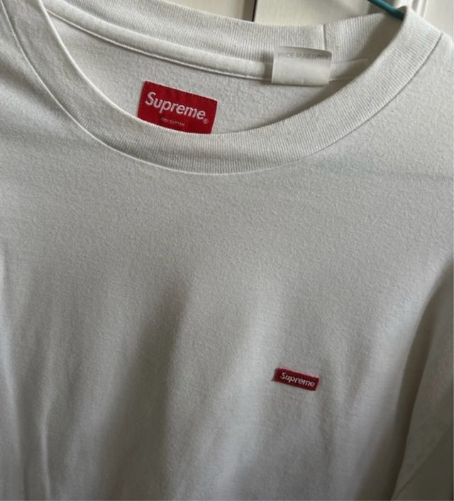 Camiseta Supreme manga larga blanca talla M