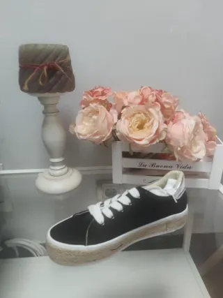Zapatillas Sneakers Negras Plataforma