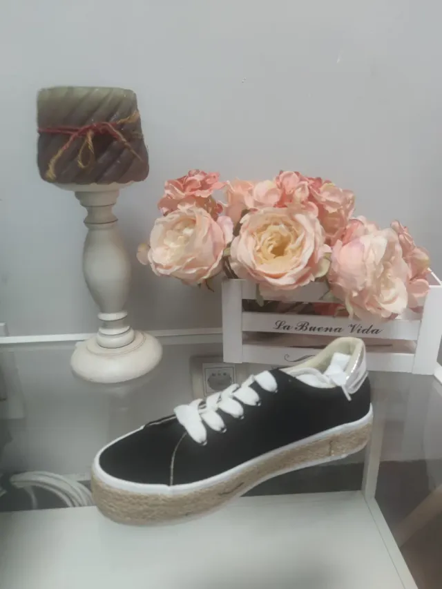 Zapatillas Sneakers Negras Plataforma
