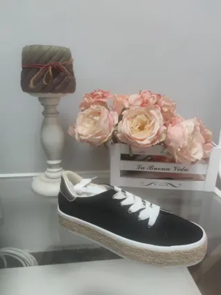 Zapatillas Sneakers Negras Plataforma