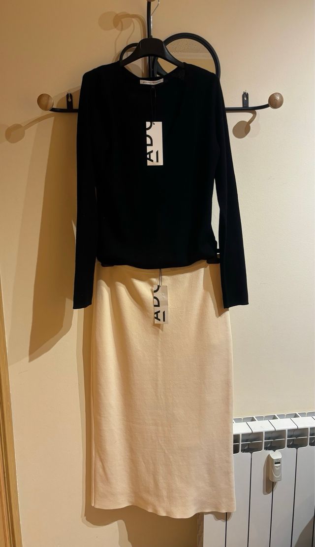 Conjunto Falda y Jersey Adolfo Domínguez Talla L