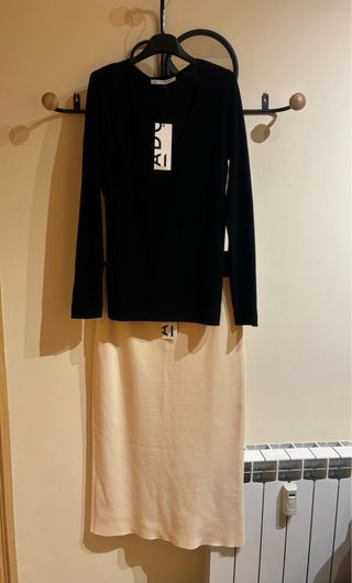 Conjunto Falda y Jersey Adolfo Domínguez Talla L