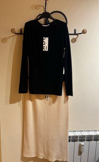 Conjunto Falda y Jersey Adolfo Domínguez Talla L